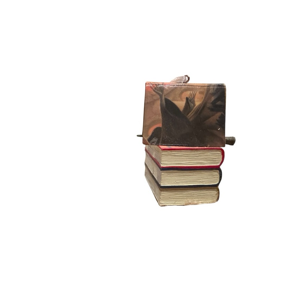 Hallmark Harry Potter Deathly Hallows Book Stack Hanging Christmas Ornament - Picture 3 of 7